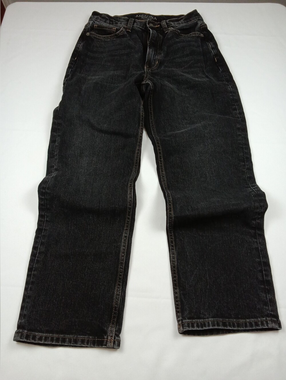 Arizona Jean Co Highest Rise Vintage Straight Black Jeans Size 4 Like New